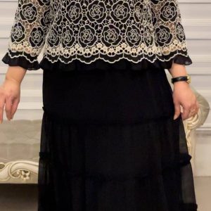 پیراهن دو تیکه گل رز