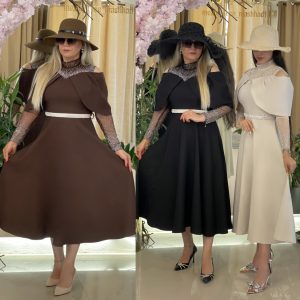 پیراهن یقه نگینی