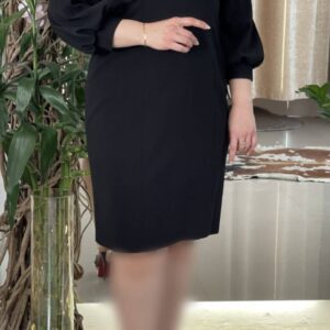 پیراهن مشکی جلو سه دکمه