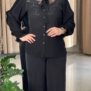 شومیز جواهر استین پلیسه