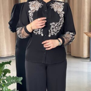 شومیز مشکی کرم