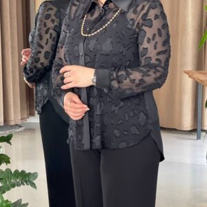 شومیز یقه ساتن